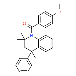 ChemSpider 2D Image | 1-(4-methoxybenzoyl)-2,2,4-trimethyl-4-phenyl-3H-quinoline | C26H27NO2