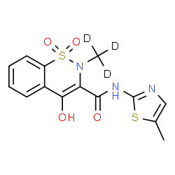 ChemSpider 2D Image | Meloxicam-d3 | C14H10D3N3O4S2