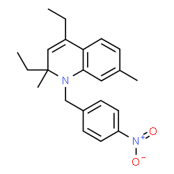 ChemSpider 2D Image | 2,4-diethyl-2,7-dimethyl-1-[(4-nitrophenyl)methyl]quinoline | C22H26N2O2
