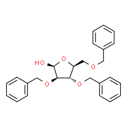 ChemSpider 2D Image | 2,3,5-TRI-O-BENZYL-β-L-ARABINO-FURANOSE | C26H28O5
