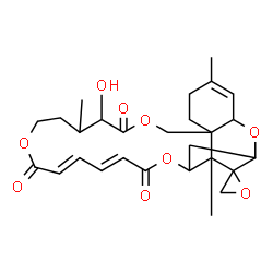 ChemSpider 2D Image | (18'E,20'E)-12'-Hydroxy-5',13',25'-trimethyl-11'H,17'H,22'H-spiro[oxirane-2,26'-[2,10,16,23]tetraoxatetracyclo[22.2.1.0~3,8~.0~8,25~]heptacosa[4,18,20]triene]-11',17',22'-trione | C27H34O9