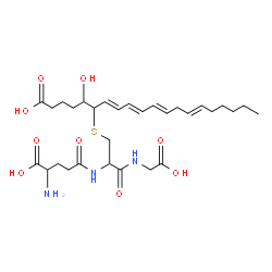 ChemSpider 2D Image | gamma-Glutamyl-S-[(6E,8E,10E,13E)-1-carboxy-4-hydroxy-6,8,10,13-nonadecatetraen-5-yl]cysteinylglycine | C30H47N3O9S