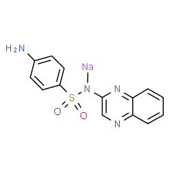 ChemSpider 2D Image | Sodium [(4-aminophenyl)sulfonyl](2-quinoxalinyl)azanide | C14H11N4NaO2S