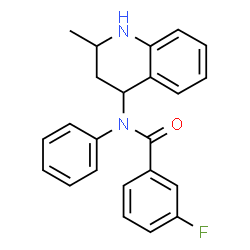 ChemSpider 2D Image | 3-Fluoro-N-(2-methyl-1,2,3,4-tetrahydro-4-quinolinyl)-N-phenylbenzamide | C23H21FN2O