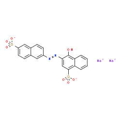 ChemSpider 2D Image | Disodium 4-hydroxy-3-[(6-sulfonato-2-naphthyl)diazenyl]-1-naphthalenesulfonate | C20H12N2Na2O7S2