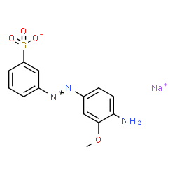 ChemSpider 2D Image | Sodium 3-[(4-amino-3-methoxyphenyl)diazenyl]benzenesulfonate | C13H12N3NaO4S