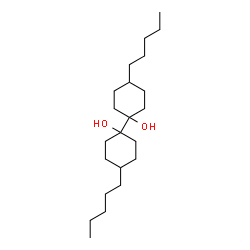ChemSpider 2D Image | 4,4'-Dipentyl-1,1'-bi(cyclohexyl)-1,1'-diol | C22H42O2