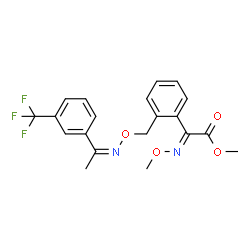 ChemSpider 2D Image | methyl methoxyimino(alpha-(1-(alpha,alpha,alpha-trifluoro-3-tolyl)ethylideneaminooxy)-2-tolyl)acetate | C20H19F3N2O4