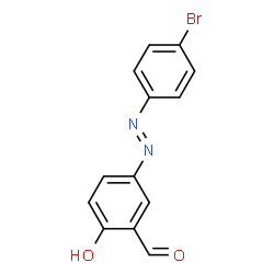 ChemSpider 2D Image | 5-[(E)-(4-Bromophenyl)diazenyl]-2-hydroxybenzaldehyde | C13H9BrN2O2