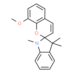 ChemSpider 2D Image | 8-methoxy-1',3',3'-trimethylspiro[chromene-2,2'-indole] | C20H21NO2