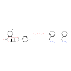 ChemSpider 2D Image | (2R,3R)-2,3-Bis[(4-methylbenzoyl)oxy]succinic acid - 1-phenylmethanamine hydrate (1:2:2) | C34H40N2O10