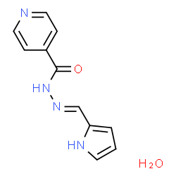 ChemSpider 2D Image | N'-[(E)-1H-Pyrrol-2-ylmethylene]isonicotinohydrazide hydrate (1:1) | C11H12N4O2