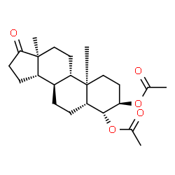 ChemSpider 2D Image | (3alpha,4beta,5alpha)-17-Oxoandrostane-3,4-diyl diacetate | C23H34O5
