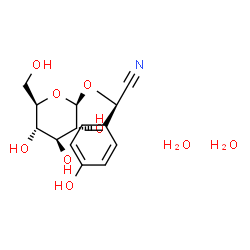 ChemSpider 2D Image | (2R)-(beta-D-Glucopyranosyloxy)(4-hydroxyphenyl)acetonitrile dihydrate | C14H21NO9