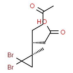 ChemSpider 2D Image | (3R)-3-[(1R)-2,2-Dibromo-1-methylcyclopropyl]-6-oxoheptanoic acid | C11H16Br2O3