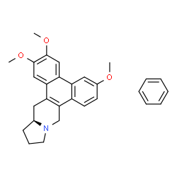 ChemSpider 2D Image | (13aS)-2,3,6-Trimethoxy-9,11,12,13,13a,14-hexahydrodibenzo[f,h]pyrrolo[1,2-b]isoquinoline - benzene (1:1) | C29H31NO3