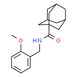 ChemSpider 2D Image | N-(2-Methoxybenzyl)-1-adamantanecarboxamide | C19H25NO2
