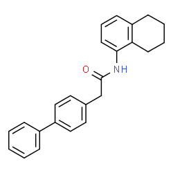 ChemSpider 2D Image | 2-(4-Biphenylyl)-N-(5,6,7,8-tetrahydro-1-naphthalenyl)acetamide | C24H23NO