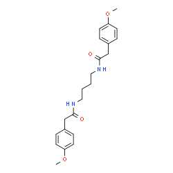 ChemSpider 2D Image | N,N'-1,4-Butanediylbis[2-(4-methoxyphenyl)acetamide] | C22H28N2O4
