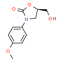 ChemSpider 2D Image | (5R)-5-(Hydroxymethyl)-3-(4-methoxyphenyl)-1,3-oxazolidin-2-one | C11H13NO4