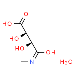 ChemSpider 2D Image | (2R,3R)-2,3-Dihydroxy-4-(methylamino)-4-oxobutanoic acid hydrate (1:1) | C5H11NO6