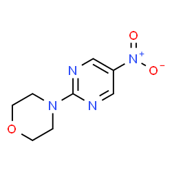 ChemSpider 2D Image | 4-(5-Nitro-2-pyrimidinyl)morpholine | C8H10N4O3