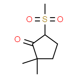 ChemSpider 2D Image | 2,2-Dimethyl-5-(methylsulfonyl)cyclopentanone | C8H14O3S