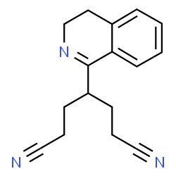 ChemSpider 2D Image | 4-(3,4-Dihydro-1-isoquinolinyl)heptanedinitrile | C16H17N3