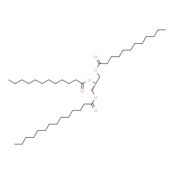 ChemSpider 2D Image | 2,3-Bis(dodecanoyloxy)propyl myristate | C41H78O6