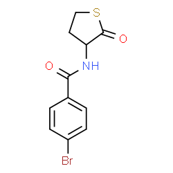 ChemSpider 2D Image | 4-bromo-N-(2-oxothiolan-3-yl)benzamide | C11H10BrNO2S
