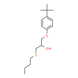 ChemSpider 2D Image | 1-(Butylsulfanyl)-3-[4-(2-methyl-2-propanyl)phenoxy]-2-propanol | C17H28O2S