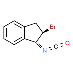 ChemSpider 2D Image | (1R,2R)-2-Bromo-1-isocyanatoindane | C10H8BrNO