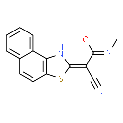ChemSpider 2D Image | (2E)-2-Cyano-N-methyl-2-(naphtho[1,2-d][1,3]thiazol-2(1H)-ylidene)acetamide | C15H11N3OS