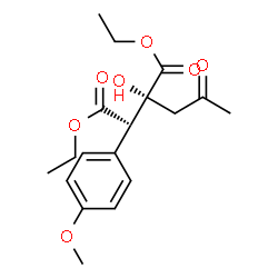 ChemSpider 2D Image | Diethyl (2R,3S)-2-hydroxy-3-(4-methoxyphenyl)-2-(2-oxopropyl)succinate | C18H24O7