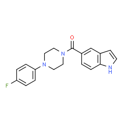 ChemSpider 2D Image | [4-(4-Fluorophenyl)-1-piperazinyl](1H-indol-5-yl)methanone | C19H18FN3O