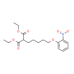ChemSpider 2D Image | Diethyl [5-(2-nitrophenoxy)pentyl]malonate | C18H25NO7