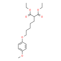 ChemSpider 2D Image | Diethyl [5-(4-methoxyphenoxy)pentyl]malonate | C19H28O6