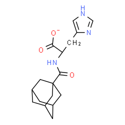 ChemSpider 2D Image | 2-[(Adamantan-1-ylcarbonyl)amino]-3-(1H-imidazol-4-yl)propanoate | C17H22N3O3
