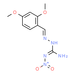 ChemSpider 2D Image | (2E)-2-(2,4-Dimethoxybenzylidene)-N'-nitrohydrazinecarboximidamide | C10H13N5O4