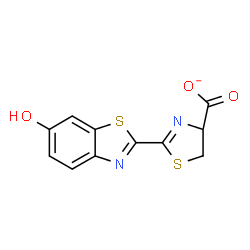 ChemSpider 2D Image | 2-(6-Hydroxy-1,3-benzothiazol-2-yl)-4,5-dihydro-1,3-thiazole-4-carboxylate | C11H7N2O3S2