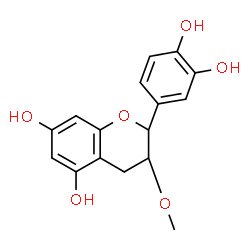 ChemSpider 2D Image | 2-(3,4-Dihydroxyphenyl)-3-methoxy-5,7-chromanediol | C16H16O6