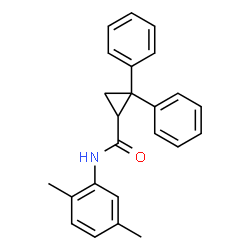 ChemSpider 2D Image | N-(2,5-Dimethylphenyl)-2,2-diphenylcyclopropanecarboxamide | C24H23NO