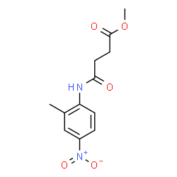 ChemSpider 2D Image | Methyl 4-[(2-methyl-4-nitrophenyl)amino]-4-oxobutanoate | C12H14N2O5