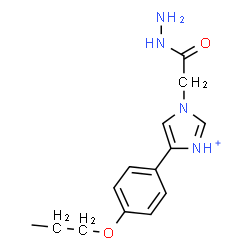 ChemSpider 2D Image | 1-(2-Hydrazino-2-oxoethyl)-4-(4-propoxyphenyl)-1H-imidazol-3-ium | C14H19N4O2