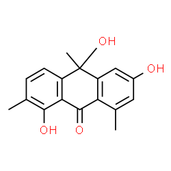 ChemSpider 2D Image | 1,6,10-Trihydroxy-2,8,10-trimethyl-9(10H)-anthracenone | C17H16O4