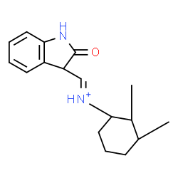 ChemSpider 2D Image | (E)-N-(2,3-Dimethylcyclohexyl)(2-oxo-2,3-dihydro-1H-indol-3-yl)methaniminium | C17H23N2O