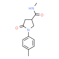 ChemSpider 2D Image | N-Methyl-1-(4-methylphenyl)-5-oxo-3-pyrrolidinecarboxamide | C13H16N2O2