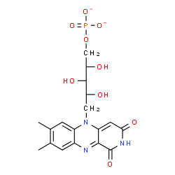 ChemSpider 2D Image | 5-Deoxy-5-(7,8-dimethyl-1,3-dioxo-2,3-dihydropyrido[3,4-b]quinoxalin-5(1H)-yl)-1-O-phosphonato-D-xylitol | C18H20N3O9P