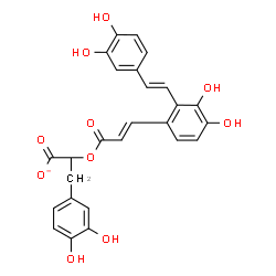 ChemSpider 2D Image | 3-(3,4-Dihydroxyphenyl)-2-{[(2E)-3-{2-[(E)-2-(3,4-dihydroxyphenyl)vinyl]-3,4-dihydroxyphenyl}-2-propenoyl]oxy}propanoate | C26H21O10