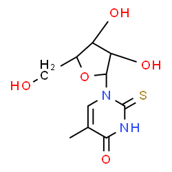 ChemSpider 2D Image | 5-Methyl-1-pentofuranosyl-2-thioxo-2,3-dihydro-4(1H)-pyrimidinone | C10H14N2O5S